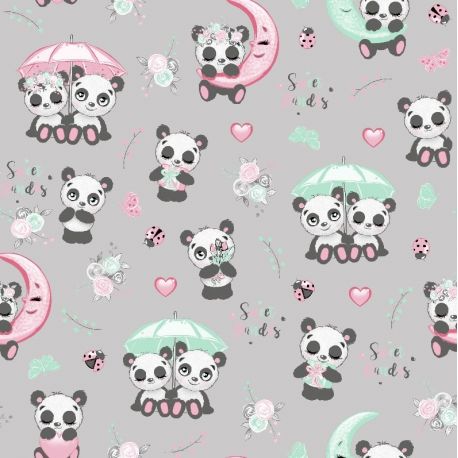 Tkanina bawełniana pandy